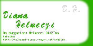 diana helmeczi business card